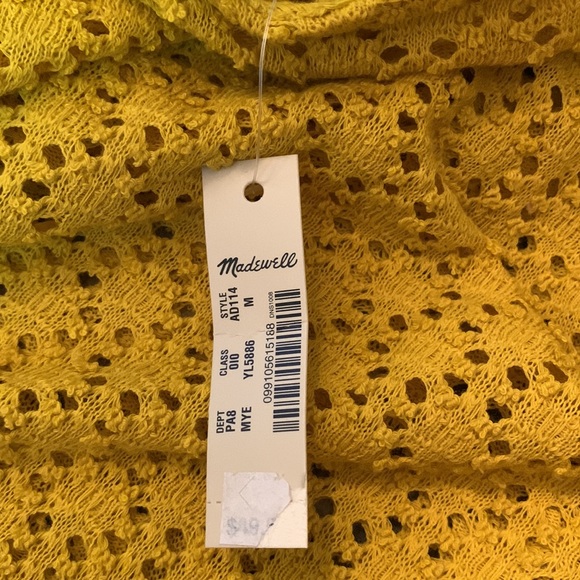 Madewell eyelet top. Size M. Yellow - Picture 4 of 4